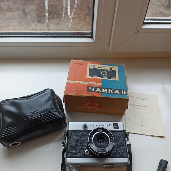 VINTAGE SOVIET ussr chaika 2 half frame camera INDUSTAR-69 m39 lens+box