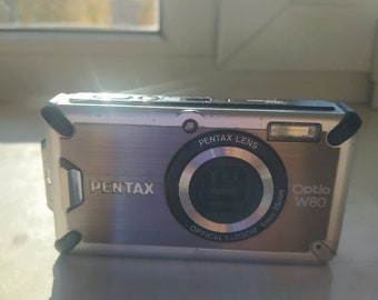 Pentax Optio W80 12.1MP Shock/Waterproof/Underwater Camera Silver WORKing