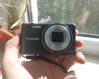 Samsung PL210 Black 14.2 MP digital compact camera WORKING FULL SET