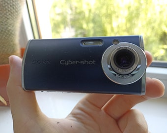 RARE Dark blue Sony Cyber-Shot DSC-L1 4.1MP digital compact camera WORKing Memory Case