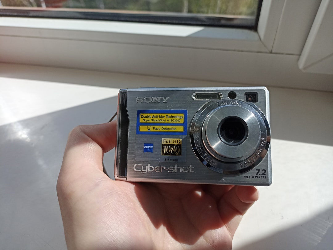 Sony Cybershot DSCW80 Silver 7.2 MP Digital Compact Camera Working FULL Set Etsy