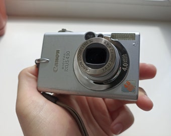 Canon PowerShot Silver ELPH S410 / IXUS 430 Cámara compacta digital de 4MP FUNCIONANDO Conjunto completo