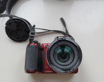 RARE RED Nikon Coolpix camera L810 16MP 26x Zoom Digital WORKing CHEAP