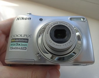 Set completo fotocamera digitale compatta Nikon Coolpix L25 10.1MP argento