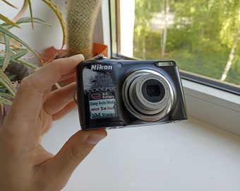 Nikon Black Coolpix L23 10.1MP digital compact camera WORKing CHEAP READ!!!