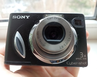 Sony Cyber-SHOT DSC-W17 7.2MP black digital compact camera WORKing FULL set