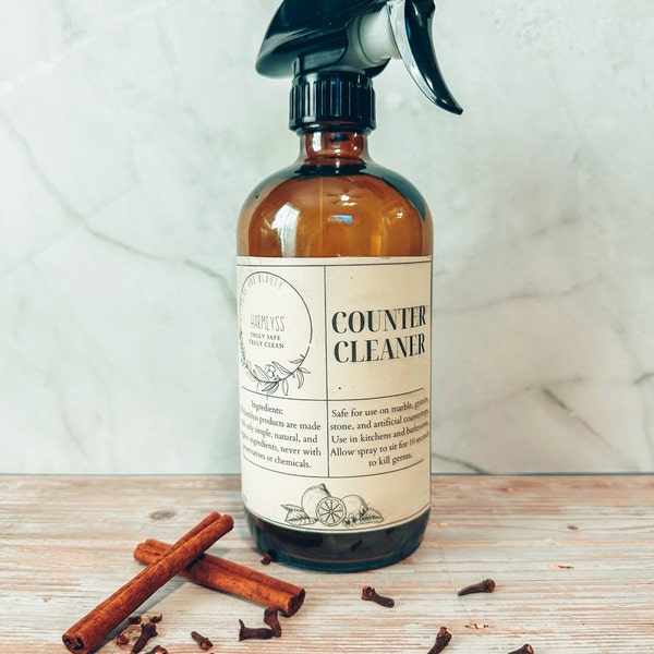 Natural Counter Cleaner | Natural Cleaners | Organic Counter Spray | Nontoxic Cleaner | Pet Friendly | Non-Toxic Counter Spray | Organic