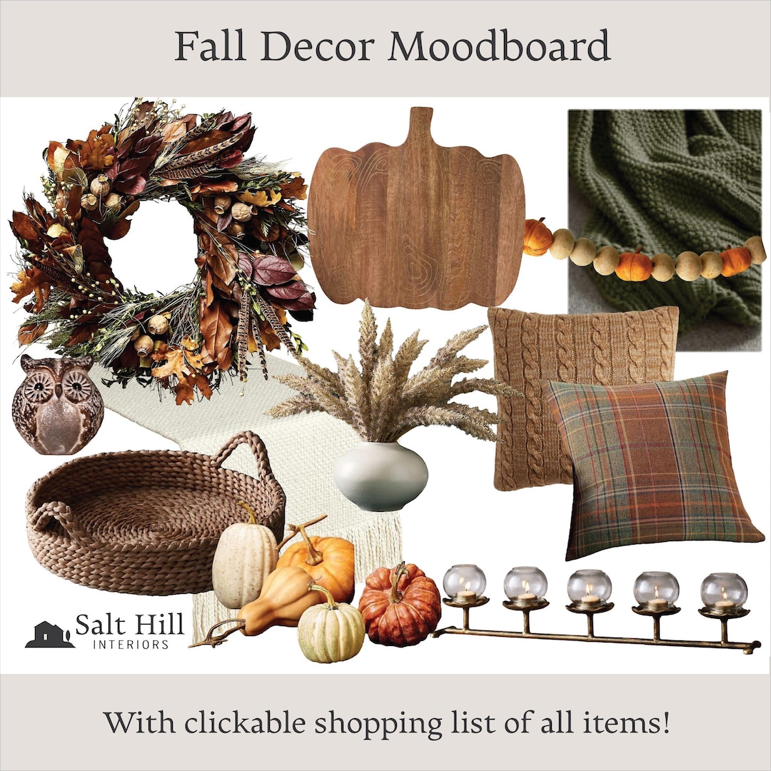 Fall Home Decor Moodboard: Autumn Interior Design (instant Download) - Etsy