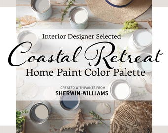 Paleta farb Sherwin Williams Coastal: schemat całego domu (pobranie cyfrowe)