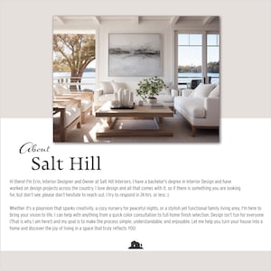 The Salt Hill Interiors shop on Etsy is owned by Erin who has a degree in Interior Design and has worked on design jobs across the country.