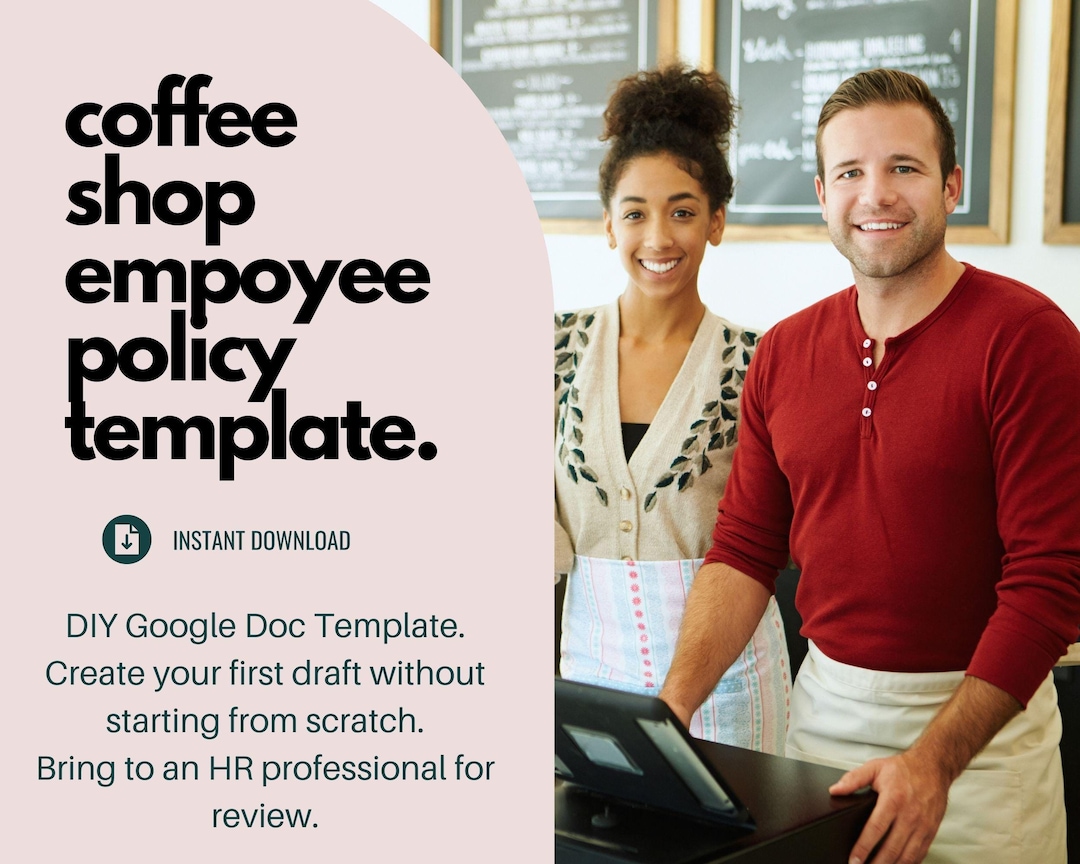 Coffee Shop Employee Policy Template: Editable Google Doc (digital ...
