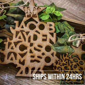 Personalisierte Familienname Weihnachtsbaum Ornament: Urlaub Andenken Geschenk