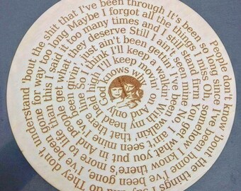 Personalisiertes graviertes Lyrikalbum mit Foto und Code, Andenken, Liedtextkunst, Geschenk für Paare