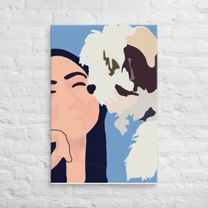 Cat & Dog Portrait From Photo, Custom Cartoon Pet Portrait, Pet Cartoon Style, Custom Cat Gift, Faceless Portrait Print