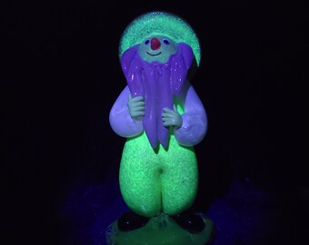 Bohemian Czech ZBS Uranium Glass Figurine Statue