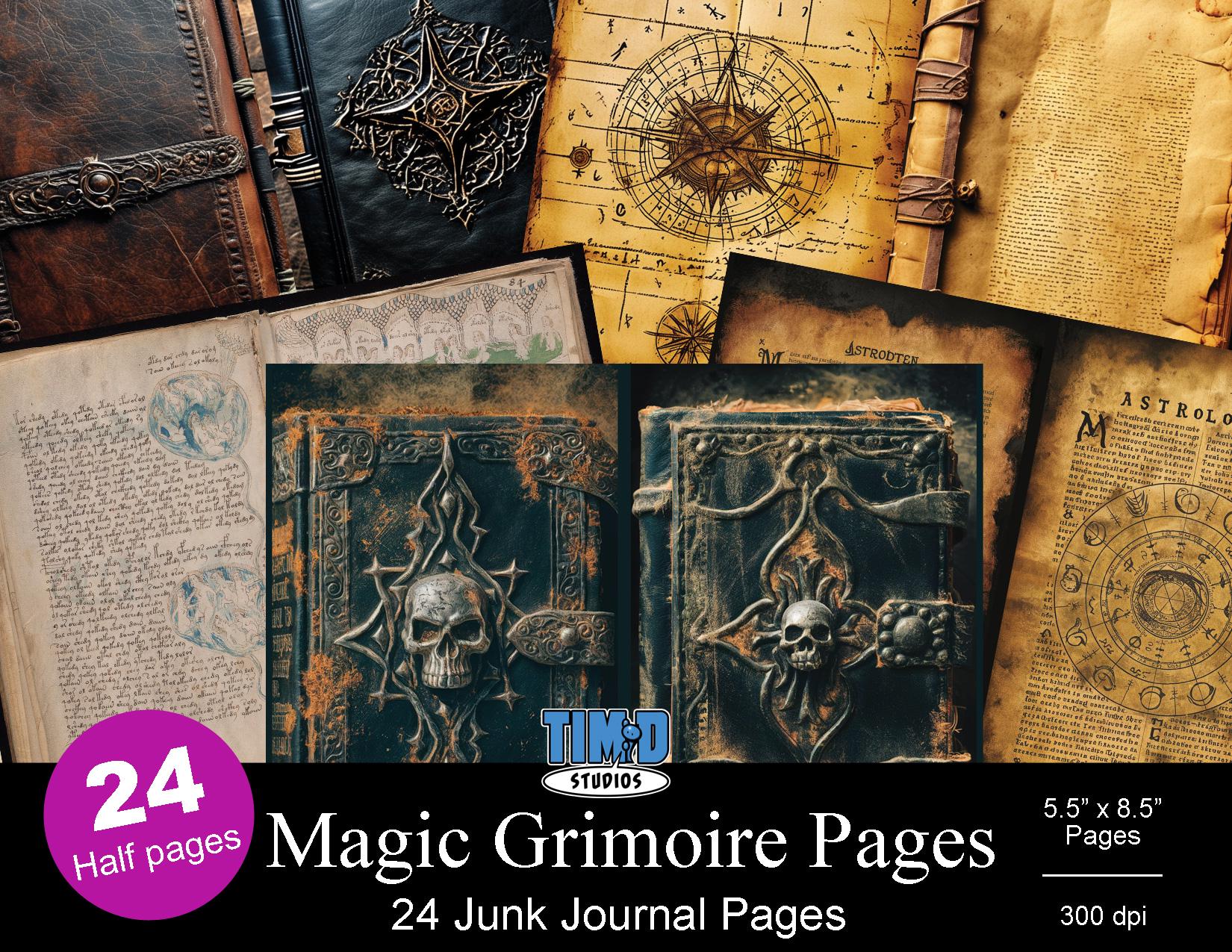 Creepy Grimoire Pages: Gothic Horror Junk Journal Kit (digital Download ...