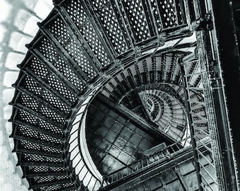 Winding Wrought Iron Staircase Printable Wall Art Home Office Decor Digital Download Photograph Artwork