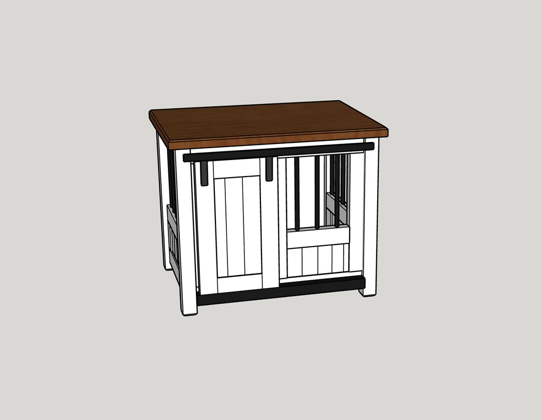View of Dog Crate Side Table Plans- to Fit 24x18