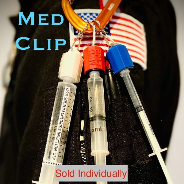 Med Clip Syringe Holder (Nurse, Paramedic, EMT, Healthcare)