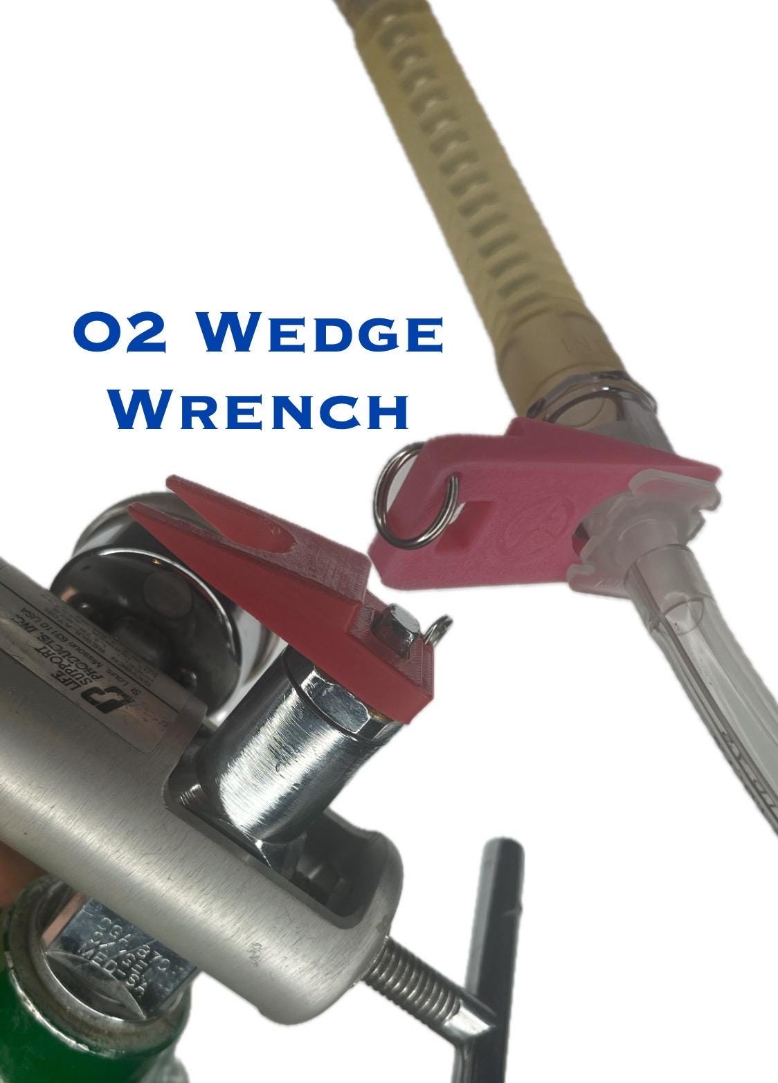 O2 Wedge Wrench (Nurse, Paramedic, EMT, Respiratory, Healthcare)