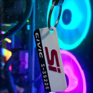 Civic SI Badge key chain
