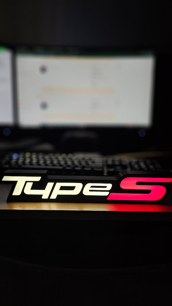 Dimmable 3D printed Acura type S desk LED light box