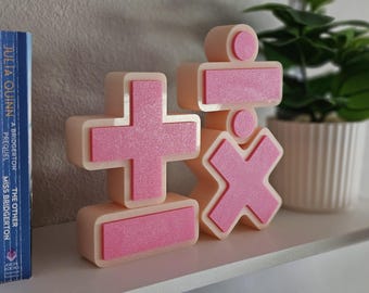 3D Printed Math Symbols  Desk Decor