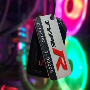 Civic type R  Custom badge key Chain