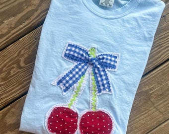 Cherry Bow Tee – Comfort Colors!