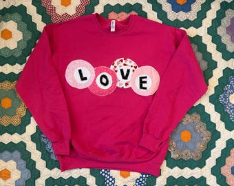 Patchwork Love pool ball sweatshirt!
