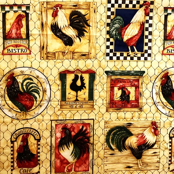 Chanticleer - PANEL - Diane Knott - Clothworks  24" x 42" Panel