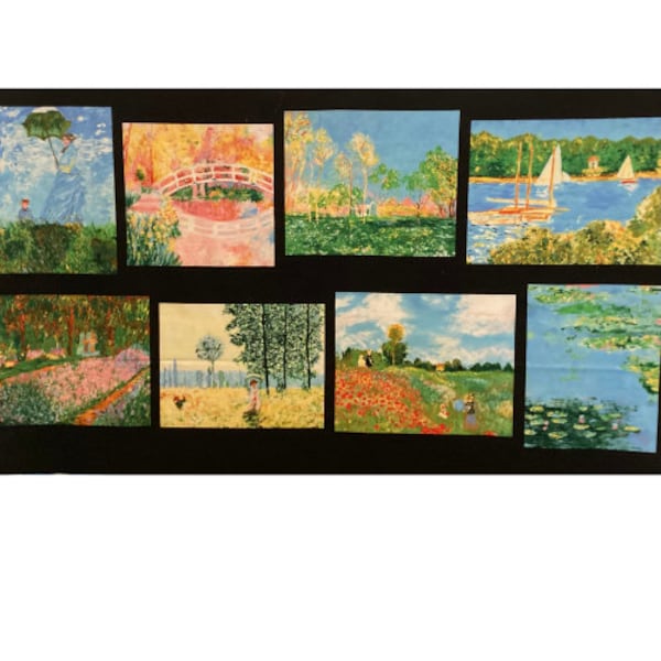 Monet - PANEL - fabric design by Exclusively Quilters, 06479-8 - Artist Claude Monet (23.5" x 44")