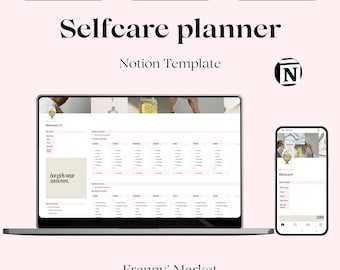 Skincare Planner Notion Template Wellness Planner Notion Self-Care & Routine Tracker Skincare Notion Aesthetic Digital Planner Self Care