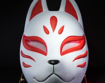 Kitsune Fuchs Maske – Anime Cosplay Dämon Halloween Weihnachtsgeschenk