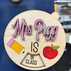 Teacher Sign With Rotating Status - Etsy