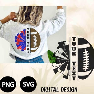Cheer Mom SVG, Football Mom, Cheerleader png, arquivo cortado Silhueta e download instantâneo do Cricut, personalizar time de futebol Cheer, Game Day Sport