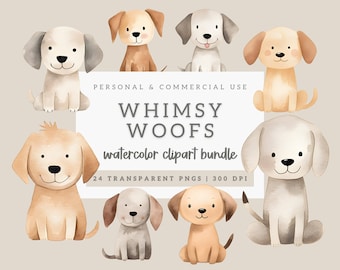 Skurril Hund Clipart Bundle, Kawaii Hund, kommerzielle Nutzung, schrullig Hund Aquarell Clipart, Planer Clipart, Junk Journal, schrullig Kunst