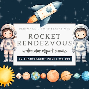 Weltraum Clipart, Weltraum-Thema, Png-Svg-Vektorgrafik, Astronauten Clipart, Sci-Fi-Grafikdesigns, kommerzielle Nutzung, Clipart-Bundle