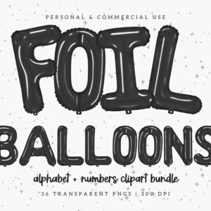 Schwarze Folienballons Clipart, Schwarze Folienballons Png, Schwarzes Folienalphabet, Ballonalphabete Clipart, Ballonbuchstaben, Ballonzahlen