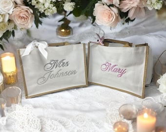 Personalized Mrs. Bride Tote Bag: Wedding Party Gift