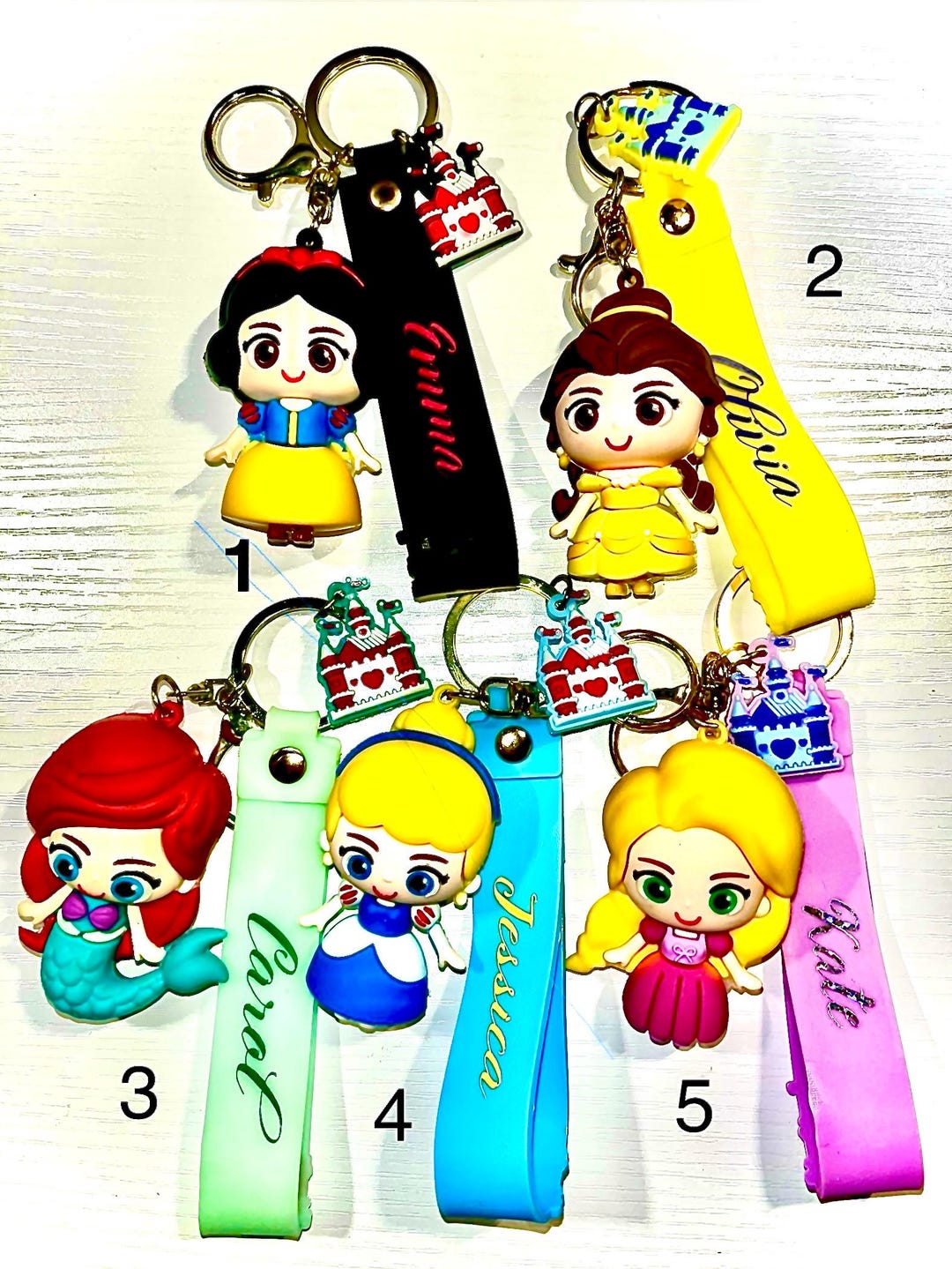 Princess Key Racks Personalized Princess Keychain: Bookbag, Backpack Tag - Etsy