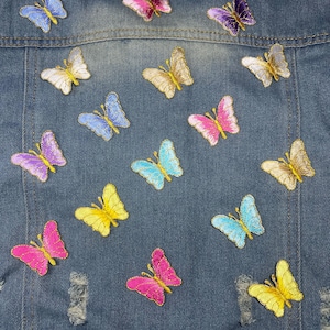 Butterfly iron on patches, custom embroidery patches, Custom Iron on Patches, Custom VELCRO Hook & Loop Patches, Custom Sew On Patches