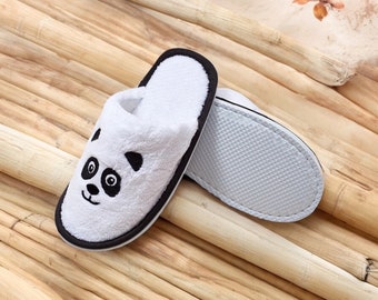 Personalized Panda Slippers: Cozy Spa Sleepover Party Favors