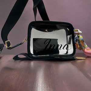 Clear Stadium Bag, Clear Crossbody Purse, Stadium Bag, Concert purse, Clear Bag, Versatile Transparent Bag, Chic Clear Stadium Bag