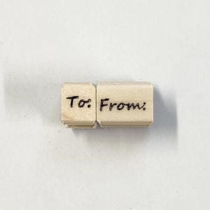 To and From Rubber Stamps, Set of 2 Stamps-Style B