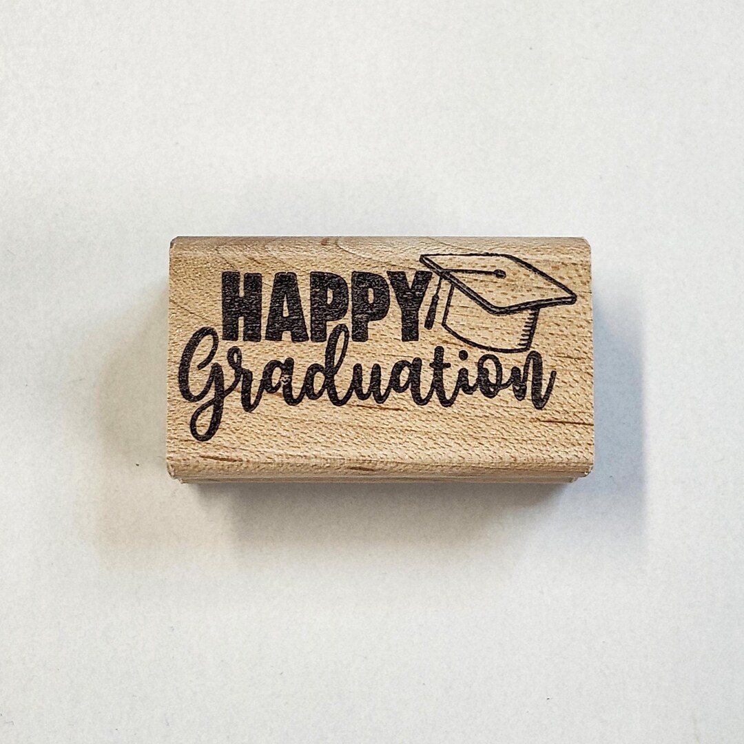 Happy Graduation Rubber Stamp - Etsy