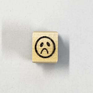 Frustrated Face Rubber Stamp