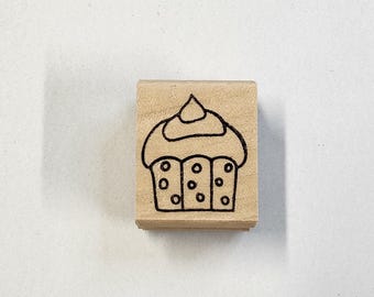 Cupcake Rubber Stamp