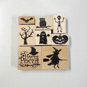 Set di timbri in gomma Halloween e Strega