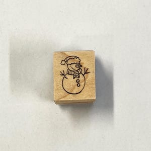 Small Snowman Rubber Stamp